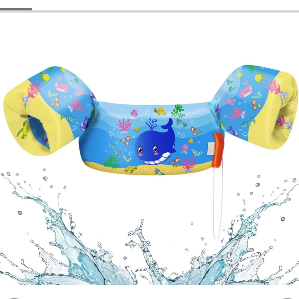 Kids Water Wings Swim Jacket Arm Floats One Size Age 2-5 Fits 22-44lbs.